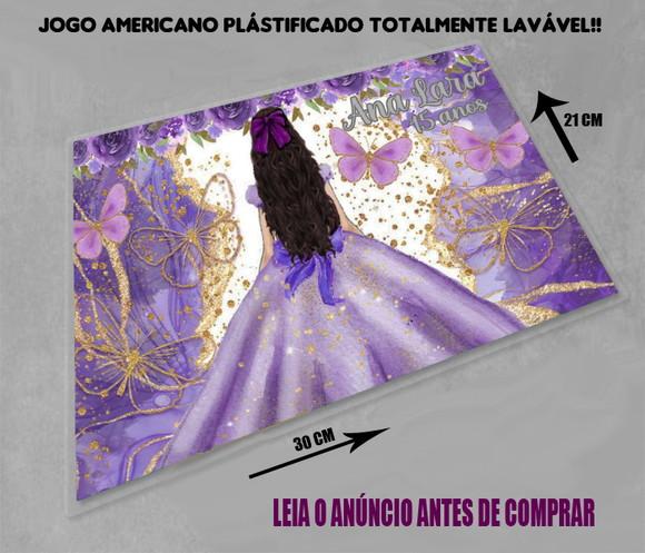 Decoração de Mesa de 15 Anos Jogo Americano Lavável