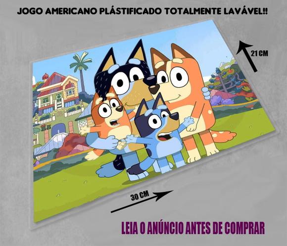 Decoração de Mesa Jogo Americano do Bluey e Bingo