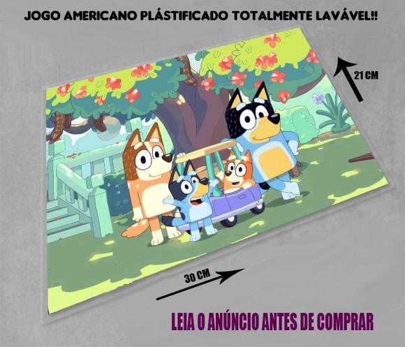 Jogo Americano do Bluey e Bingo