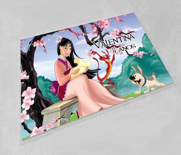 Jogo Americano Lavável Personalizada da Mulan