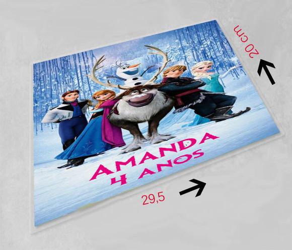 Jogo Americano Lavável Personalizado Frozen