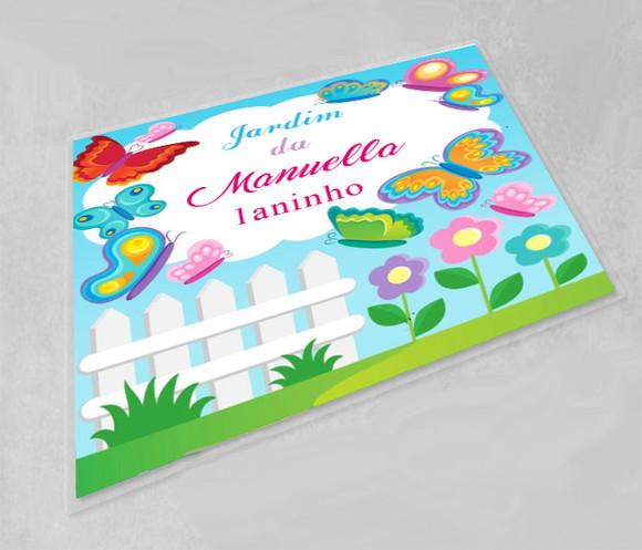 Jogo Americano Lavável Personalizado Jardim Encantado