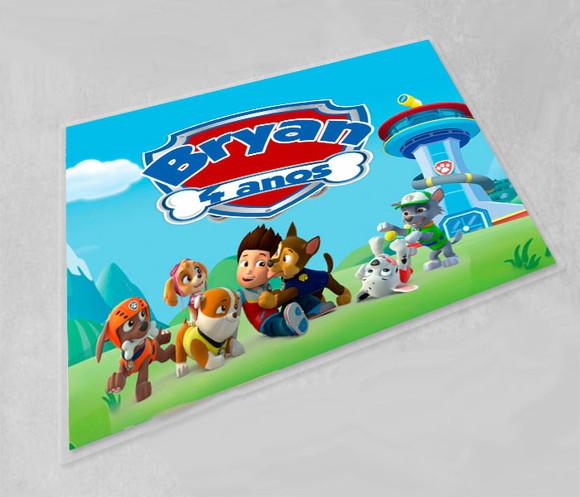 Jogo Americano Lavável Personalizado Patrulha Canina