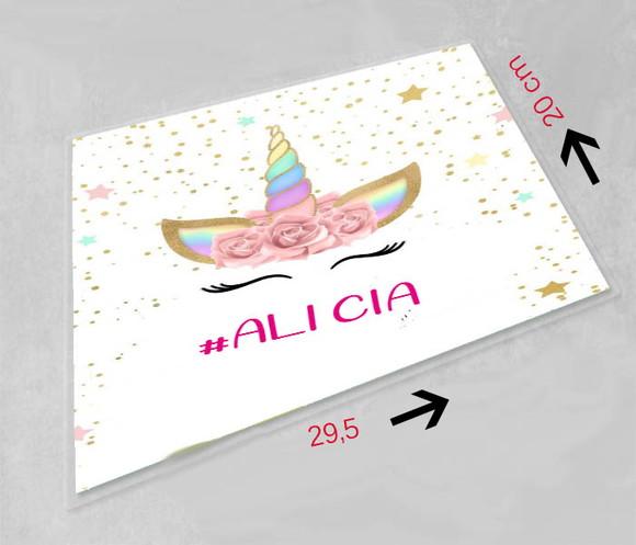 Jogo Americano Lavávelpersonalizado do Unicornio