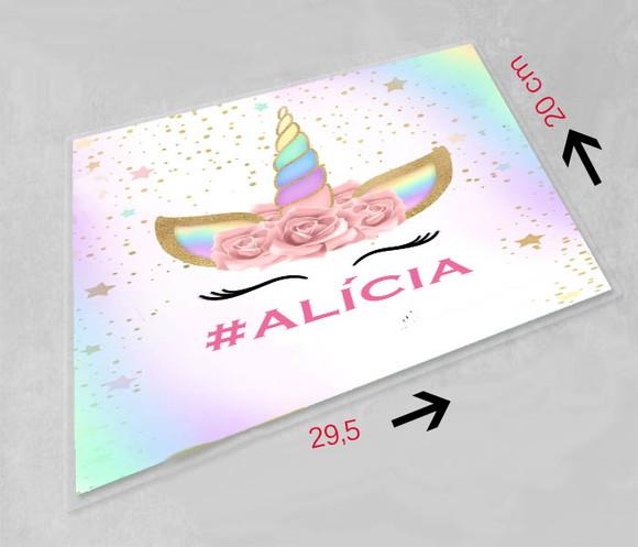 Jogo Americano Lavávelpersonalizado do Unicornio