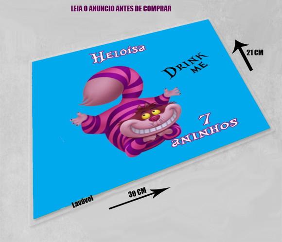Jogo Americano Personalizado Cheshire Gato da Alice