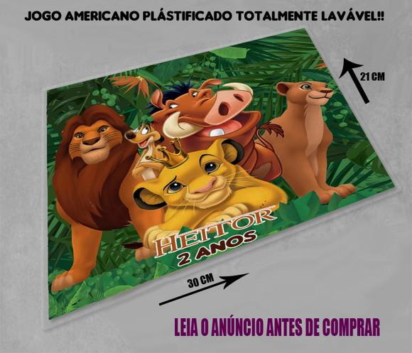 Jogo Americano Personalizado do Rei Leão