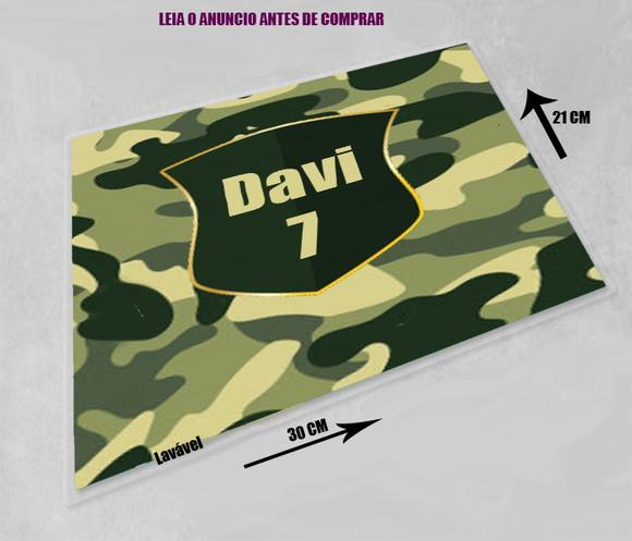Jogo Americano Personalizado do Exercito