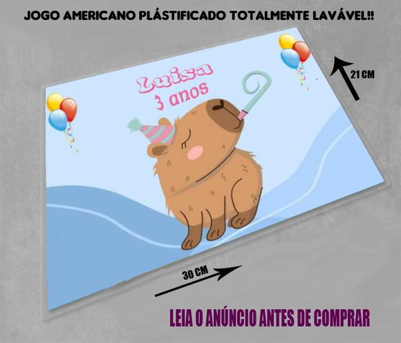 Jogo Americano Personalizado Souplast Capivara