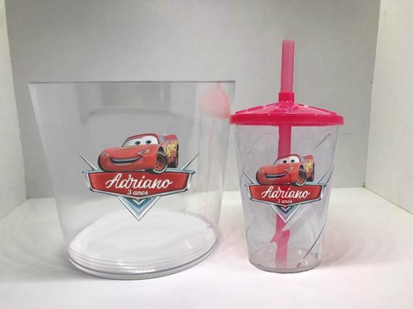 Kit Aniversario Balde de Pipoca+copo Twister Carros Disney