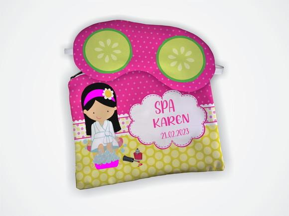 Kit Aniversario lembrancinhas  Spa Necessaire e Mascara de Dormir