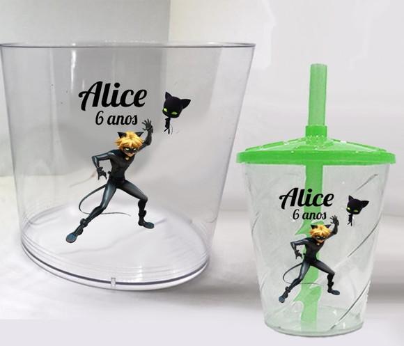 Kit Balde de Pipoca e Copo Twister Cat