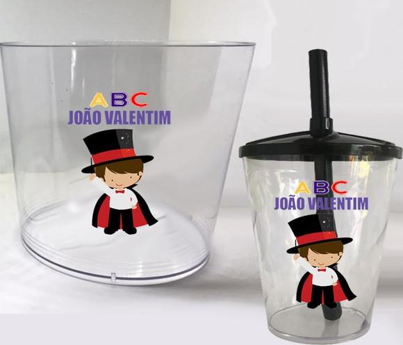 Kit Balde de Pipoca e Copo Twister para Lembrancinhas Circo