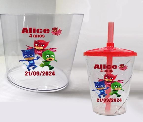 Kit Balde de Pipoca e Copo Twister Pj