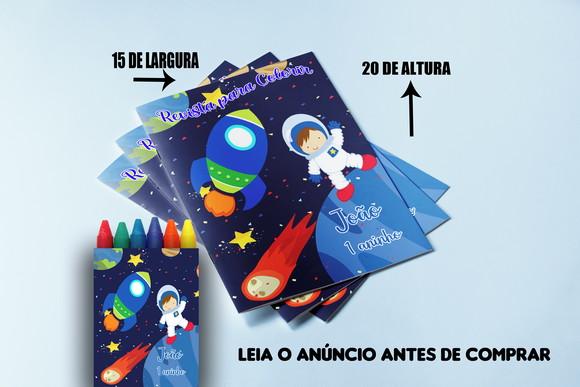 Kit Colorir com Giz de Cera Astronauta
