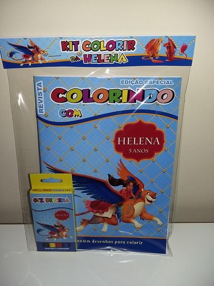 Kit Colorir Revista de Giz de Cera Helena de Avalor