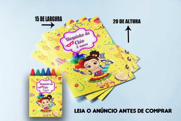 Kit Colorir Revista e Giz de Cera Bailinho de Carnaval