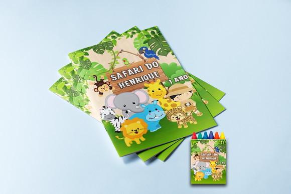 Kit Colorir Safari Baby