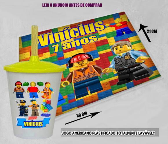 Kit da Lego Jogo Americano e Copo Twister