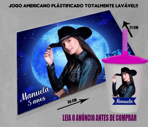 Kit Jogo Americano e Copo Twister Ana Castela