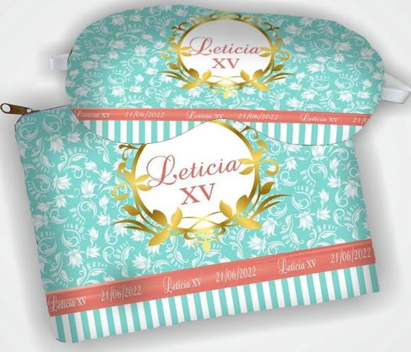 Kit Lembrancinha Necessaire+mascara Personalizada de 15 Anos