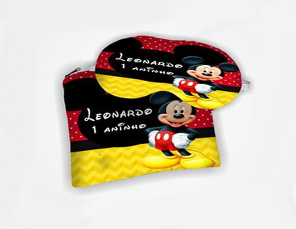 Kit Lembrancinhas do Mickey Necessaire+mascara de Dormir