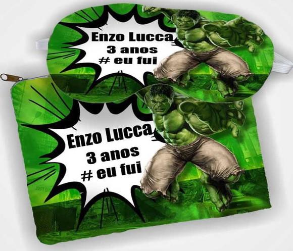 Kit Lembrancinhas  de aniversario do Incrivel Hulk Necessaire e M