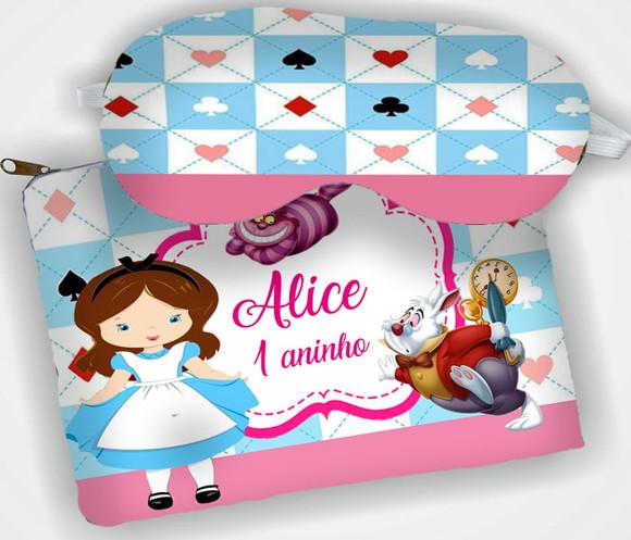 Kit Necessaire e Mascara de Dormir para Lembrancinhas da Alice