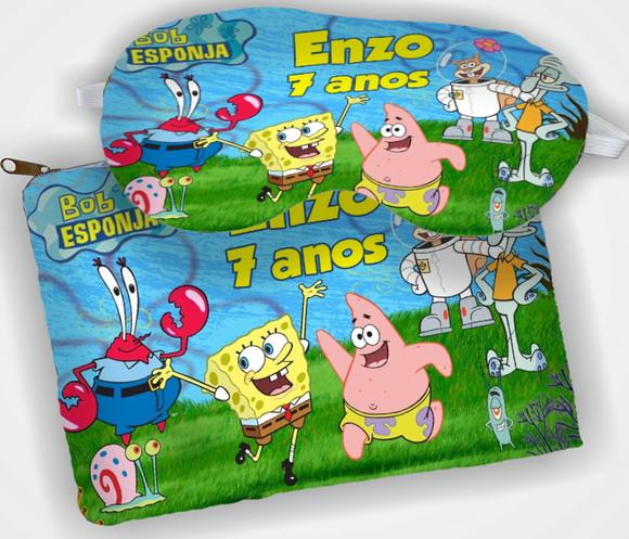 Kit Necessaire e Mascara Personalizada  Lembrancinhas do Bob Espo