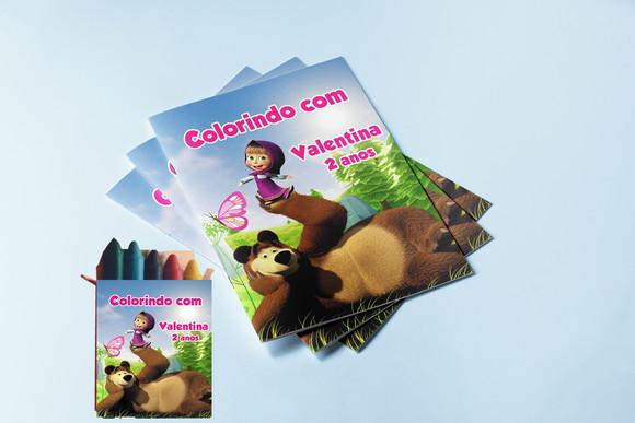 Lembrancinhas de Aniversario Marsha e o Urso Revista+giz