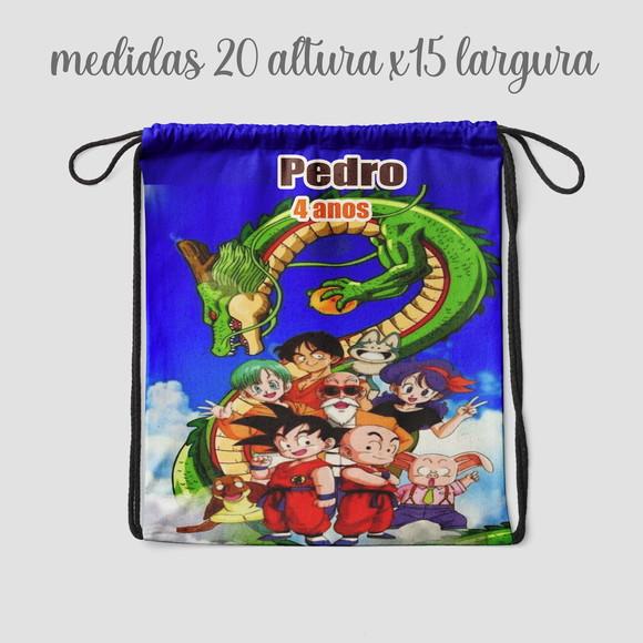 Lembrancinhas do Dragon Ball Saquinho Mochila Surpresa