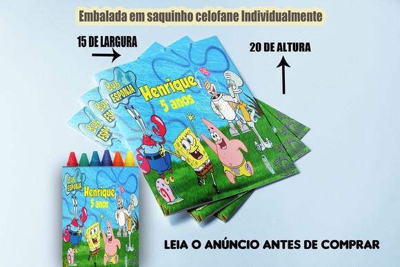 Livrinho de Colorir com Giz de Cera Bob Esponja