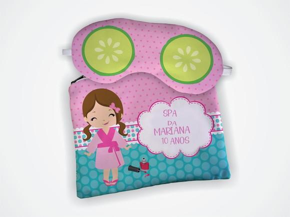 Lembrancinhas Necessaire e Mascara de Dormir lembrancinhas de ani