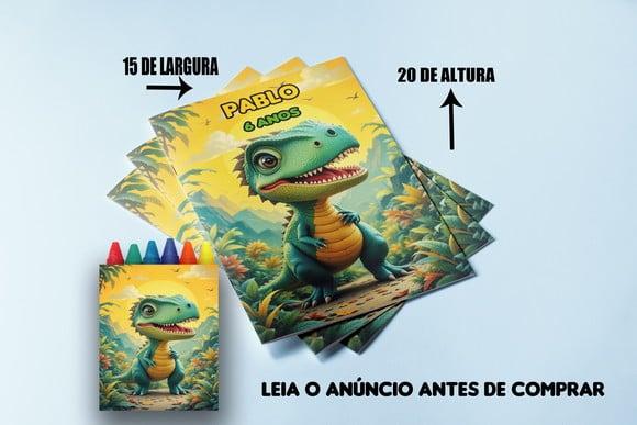 Livrinho de Colorir com Giz de Cera Dinossauros