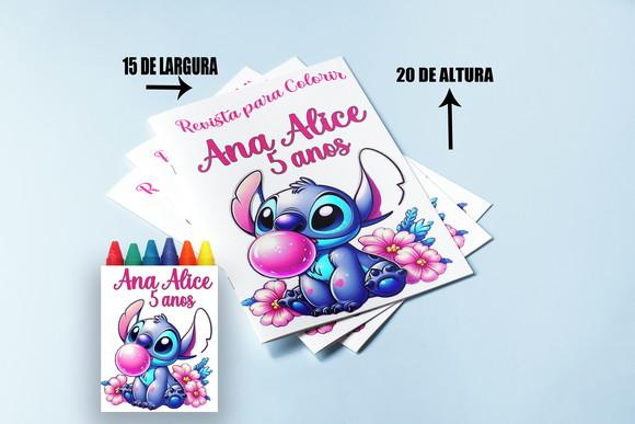 Livrinhos Colorir com Giz de Cera do Stitch