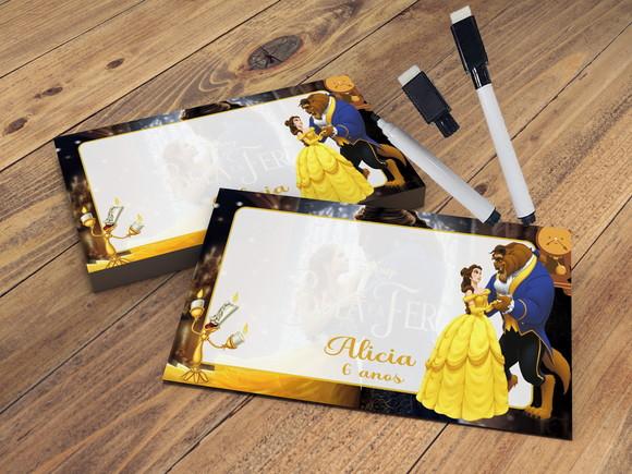 Lousa Magica Personalizada da Bela e a Fera