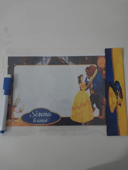 Lousa Magica com Caneta Lembracinhas da Bela e Fera