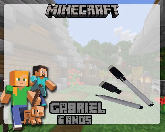 Lousa Magica + Canetinha Minecraft