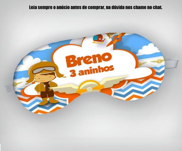 Mascara de Dormir para Lembrancinhas Aviador Infantil