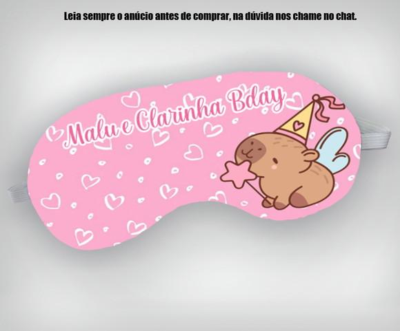 Mascara de Dormir para Lembrancinhas Capivara