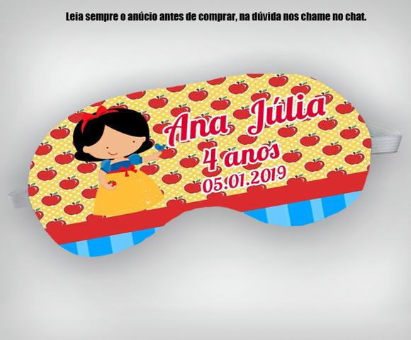 Mascara de Dormir para Lembrancinhas da Branca de Neve