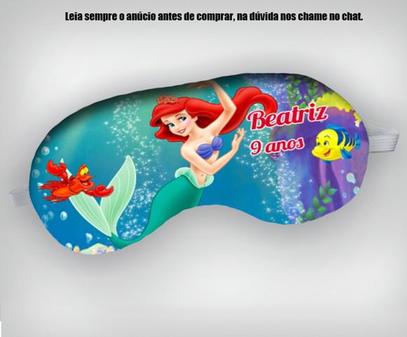 Mascara de Dormir para Lembrancinhas da Sereia Ariel