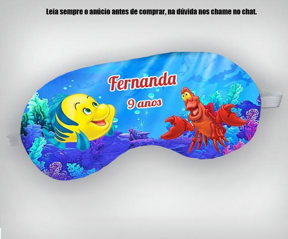 Mascara de Dormir para Lembrancinhas do Linguado e Sebastian