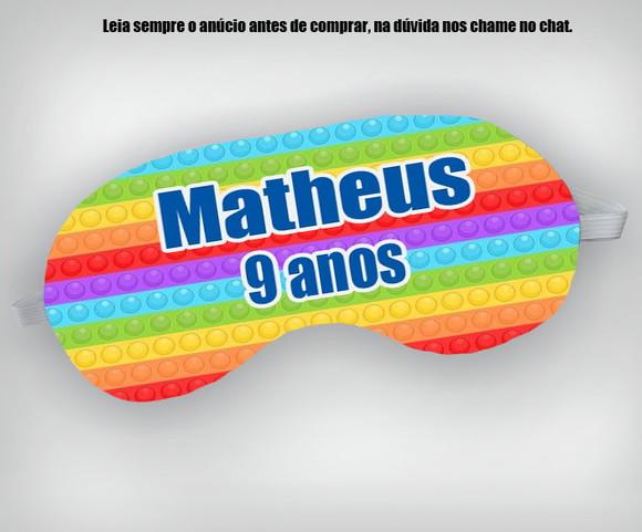 Mascara de Dormir para Lembrancinhas Pop It