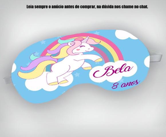 Mascara de Dormir para Lembrancinhas Unicornio