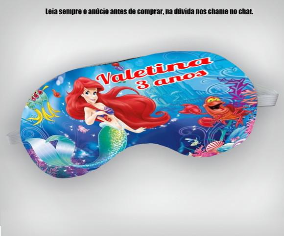 Mascara de Dormir Personalizada da Sereia Ariel