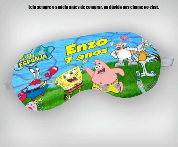 Mascara de Dormir Personalizada do Bob Esponja