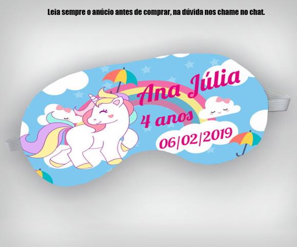 Mascara de Dormir Personalizada do Unicornio