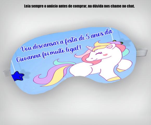 Mascara de Dormir Personalizada Unicornio