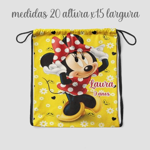 Mochilinha Sacolinha Surpresa Personalizada da Minnie